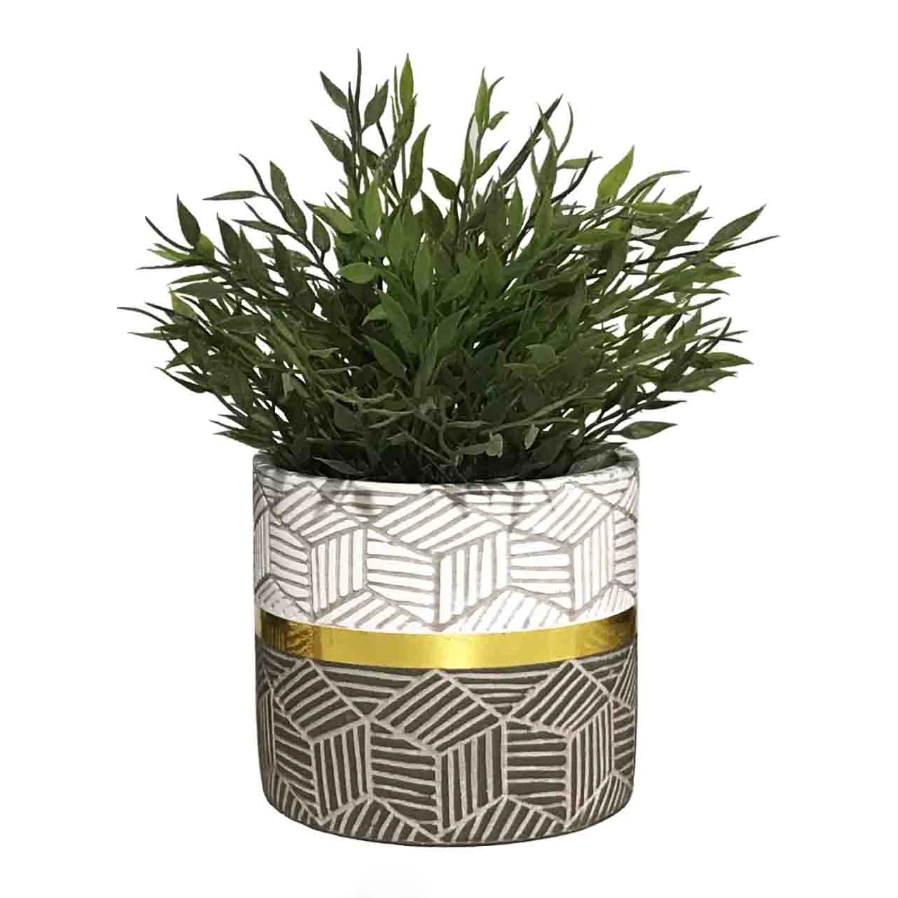 Simply style new design cylinder shape cement flower pot for home decor planter