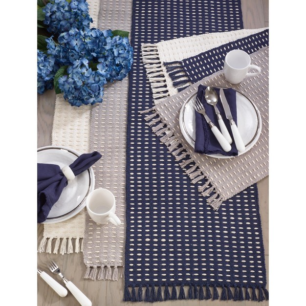 Saro Lifestyle Dashed Woven Placemat set Of 4