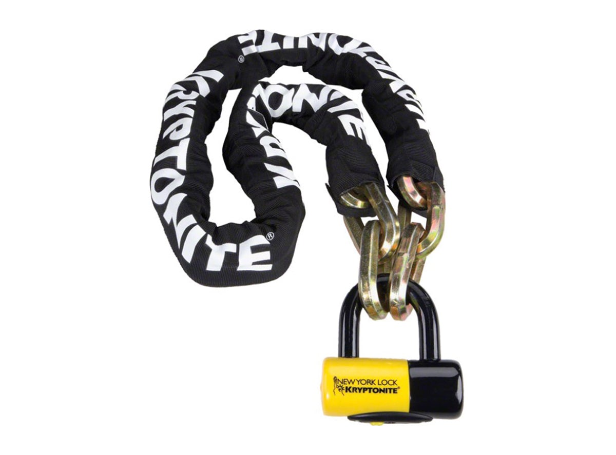 Kryptonite New York Fahgettaboudit 1415 Chain and Disc Lock - Black-Yellow