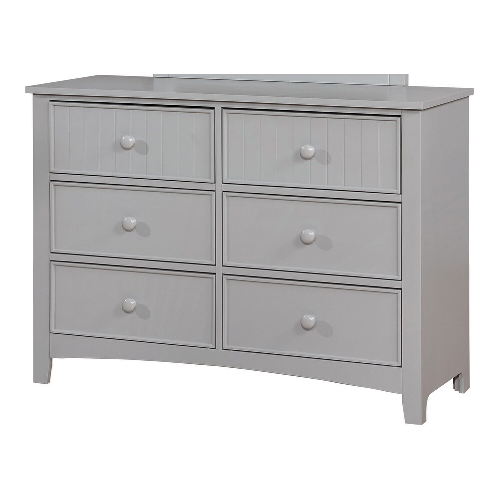 Deer Transitional 48 inch Wide Solid Wood 6 Drawer Dresser by Furniture of America