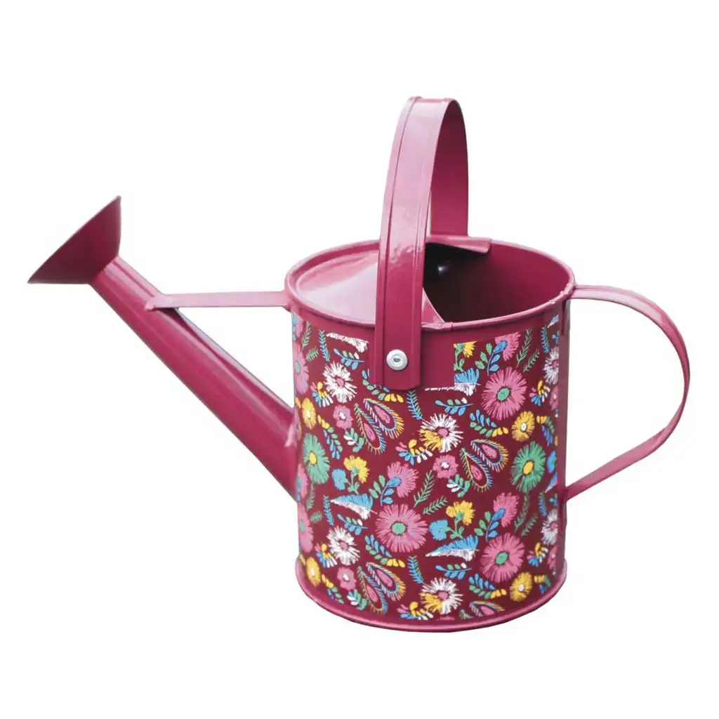 Customized Powder Coated Bright Color Waterproof Mini Metal Watering Can With Polk Dots In Bulk