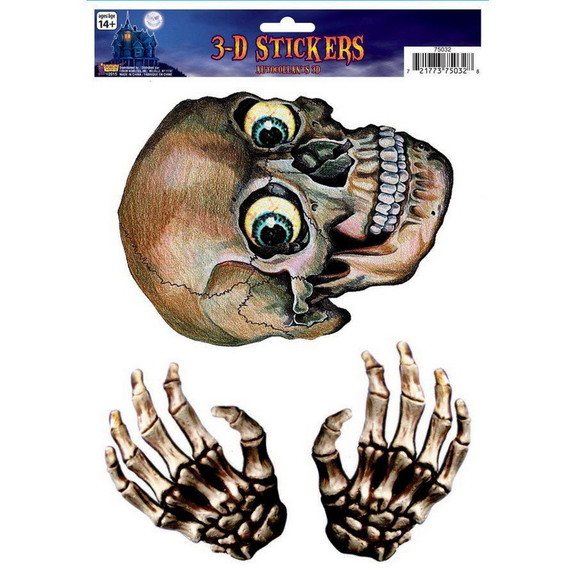 Ruby Slipper Sales 620635 3D Window Skull   Hand S...