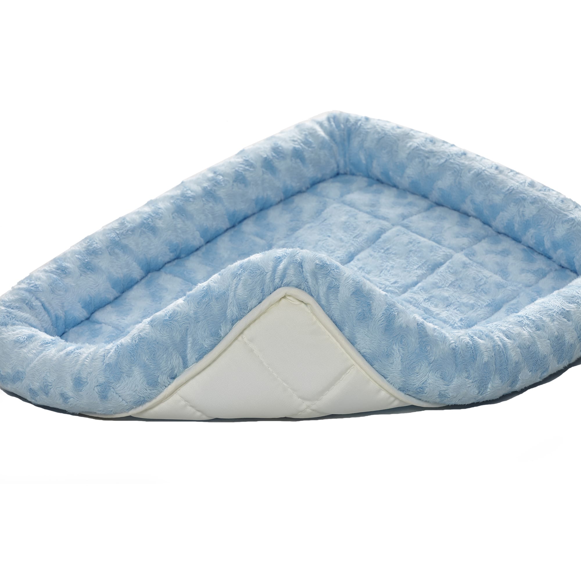 Midwest Quiet Time Bolster Blue Dog Bed， 18