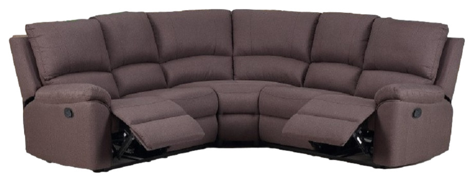 HomeRoots 80 quotX 80 quotX 39 quotBrown Sectional   Transitional   Sectional Sofas   by HomeRoots  Houzz