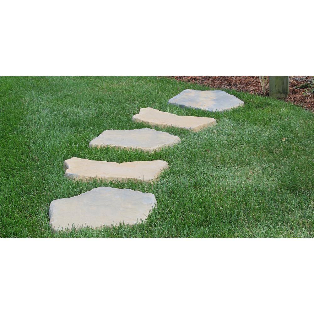 Nantucket Pavers 20 in. x 21 in. Irregular Tan Variegated Concrete Step Stones Kit (20-Piece) 52204