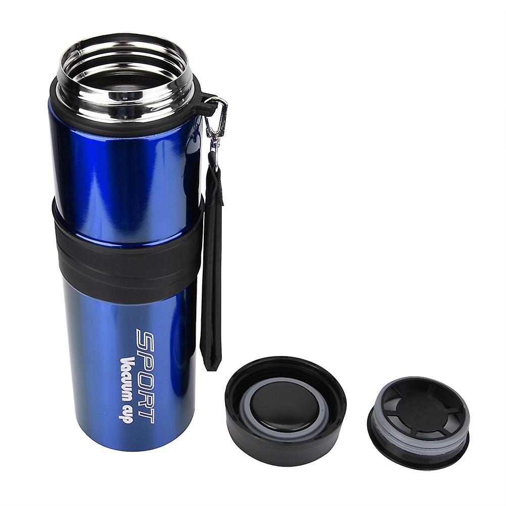 1000ml Stainless Steel Vacuum Thermos Water Bottle Flasks Portable Travel Cup Blue