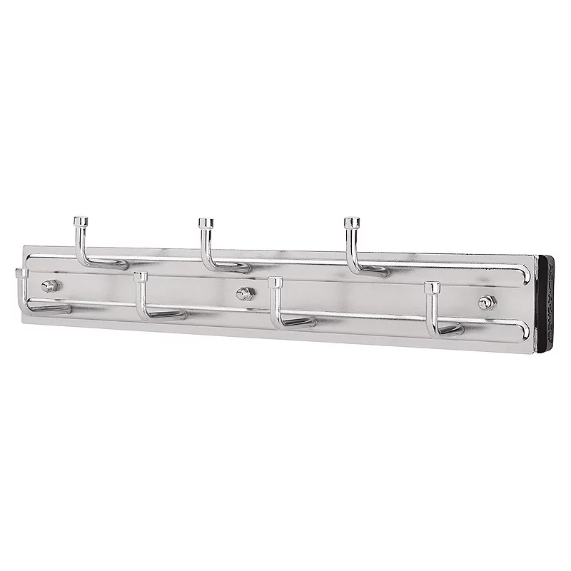 Rev-A-Shelf 12 Pull Out Belt Rack Closet Storage Organizer， Chrome， BRC-12CR