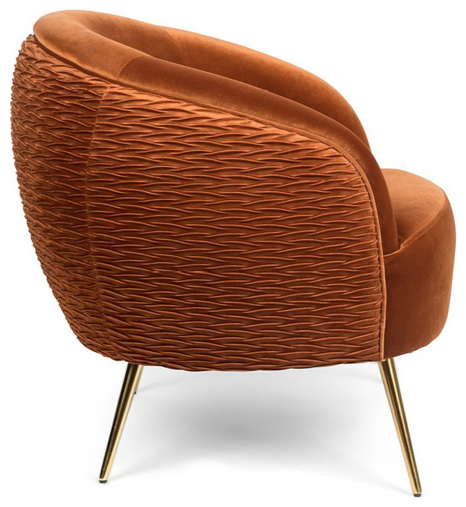 Curved Orange Lounge Chair  Bold Monkey So Curvy   Midcentury   Armchairs And Accent Chairs   by Luxury Furnitures  Houzz