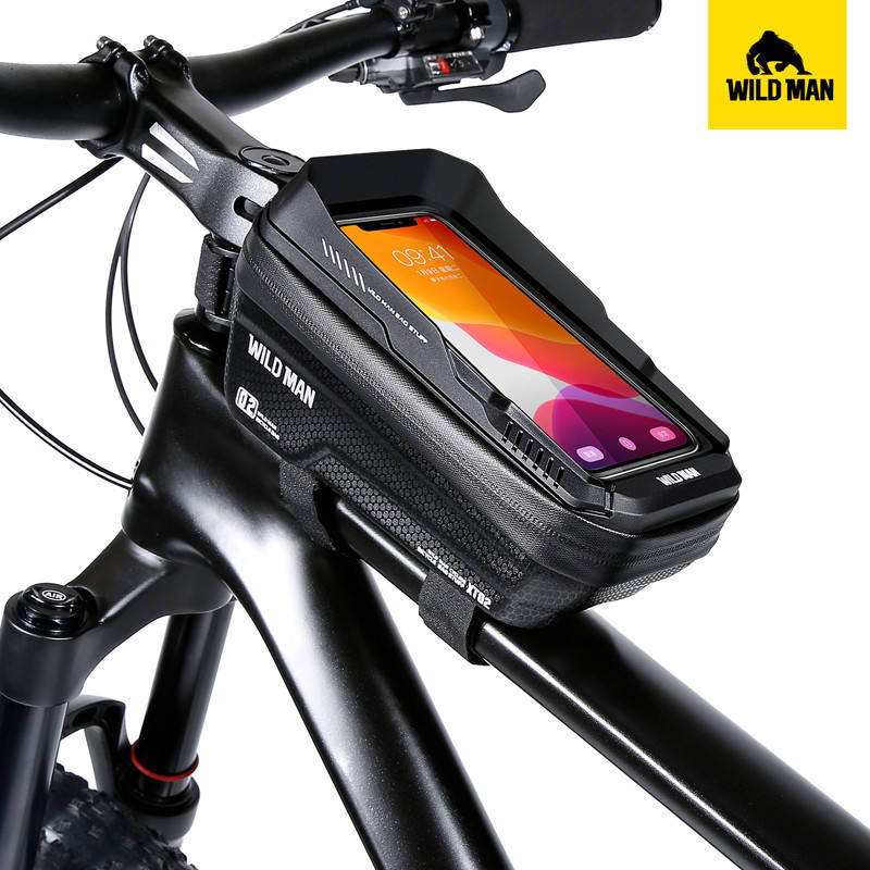 WILD MAN Hard Casing Bicycle Bag Bike Accessories XT2 Customized Waterproof Bike Phone Holder Bike Phone Mount Bag