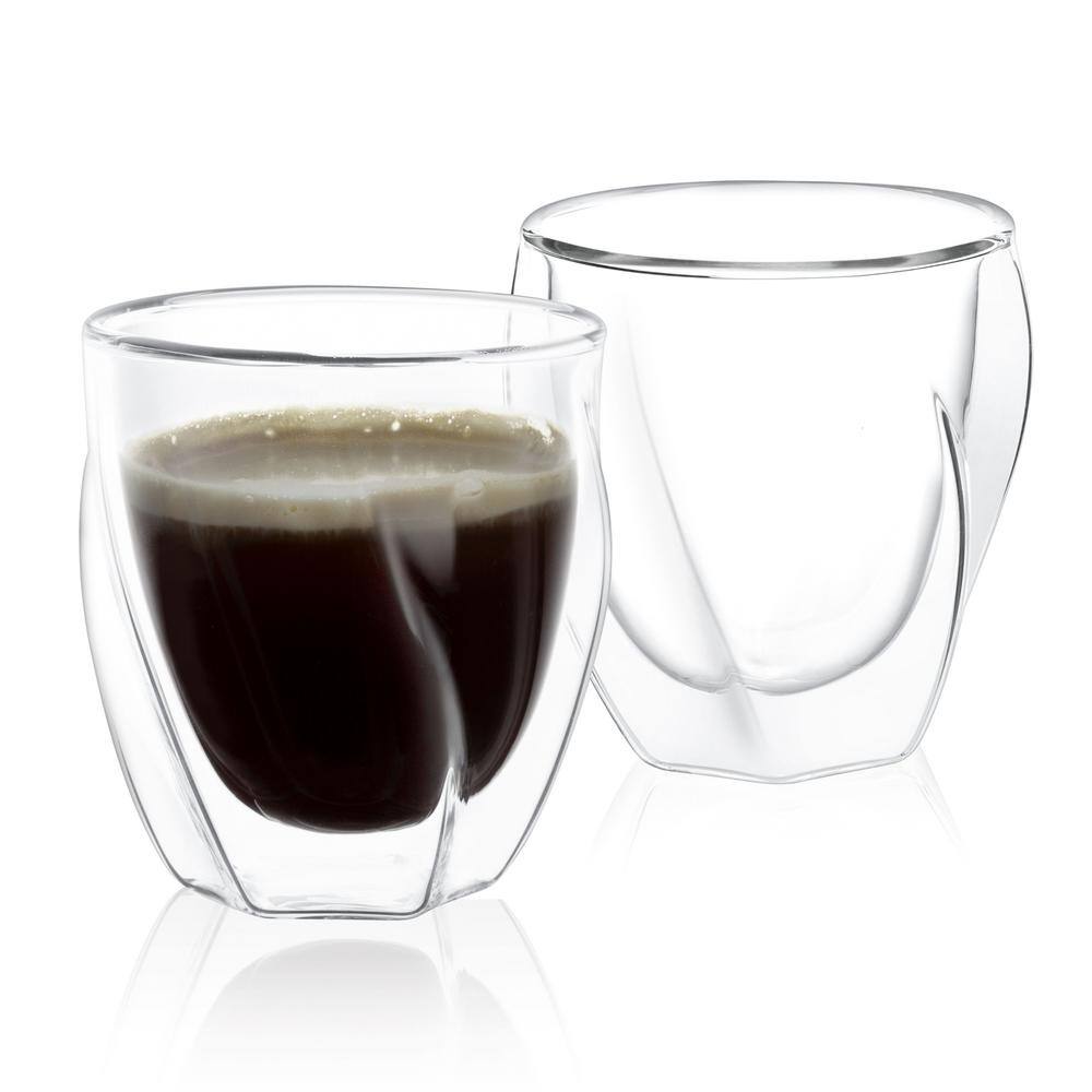 JoyJolt Lacey 8.5 oz. Double Wall Insulated Glasses (Set of 2) JG10234