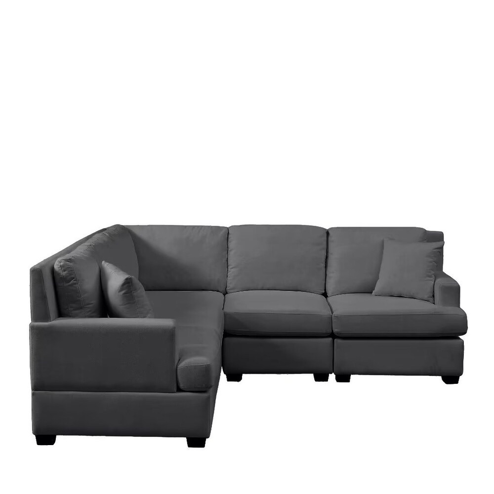 Sectional Modular Sofa with 2 Tossing cushions and Solid Frame   87.8\