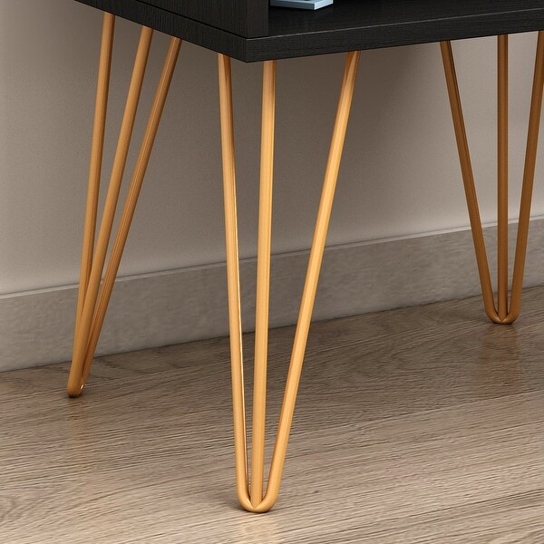 Nightstands ， Bedside Table Side Table with Drawer Shelf Industrial - - 35665294