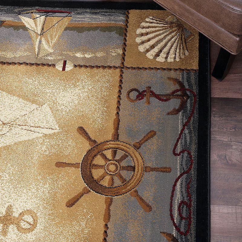 KHL Rugs Nature Seashore Nautical Lodge Rug