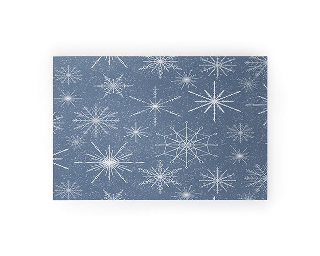 Jacqueline Maldonado Snowflakes Twilight Welcome Mat society6