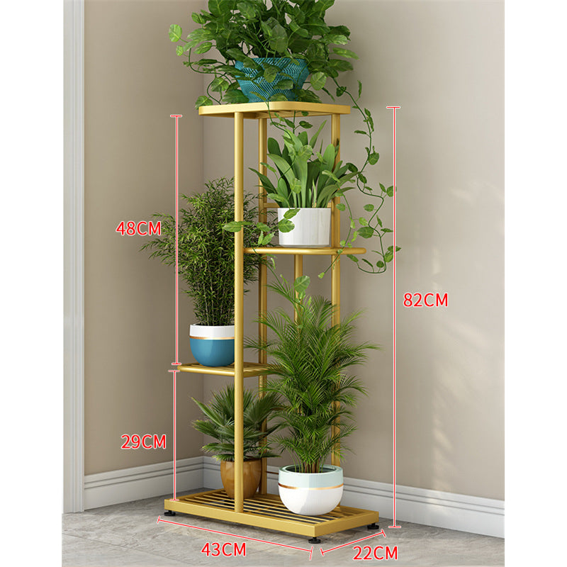 Gemdeck 3/4 Tiers Plant Stands Flower Pots Storage Rack Display Shelf, Golden