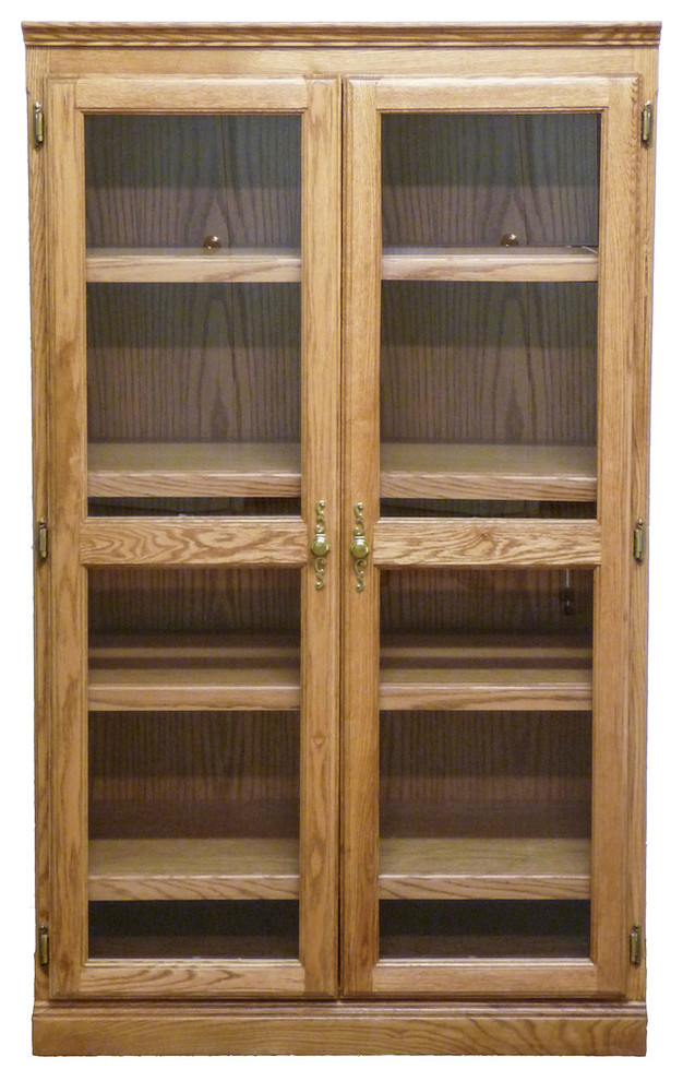 Traditional Bookcase With Glass Doors   Traditional   Bookcases   by Oak Arizona  Houzz