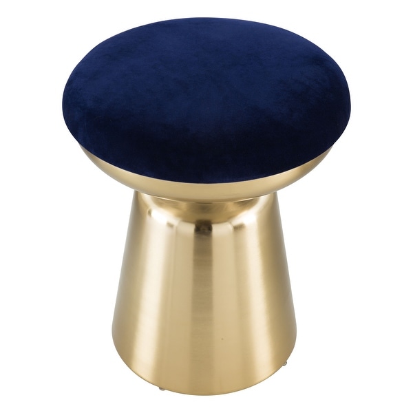 Juniper Side Stool Blue and Gold - Blue， Gold - 15.7