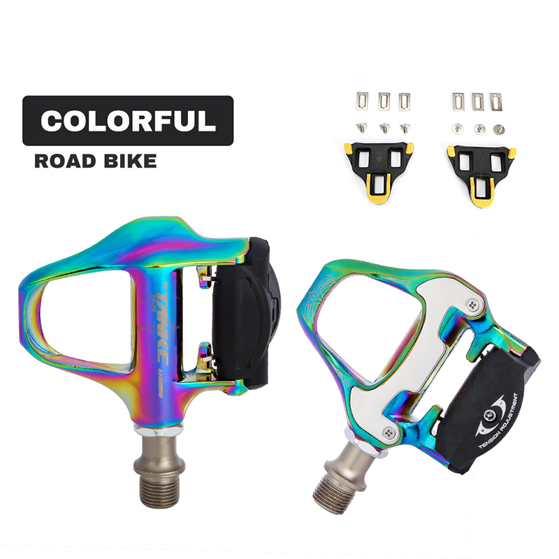 Cycling Parts Sealed Bearing SPD bicycle pedals self locking Rainbow Road Bike Cleats Pedal