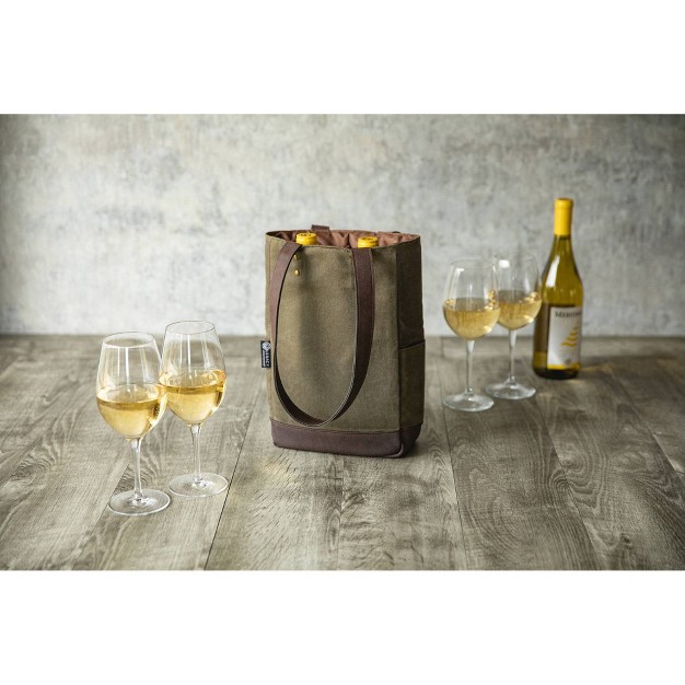 Picnic Time 34 65qt Waxed Canvas Wine Bag