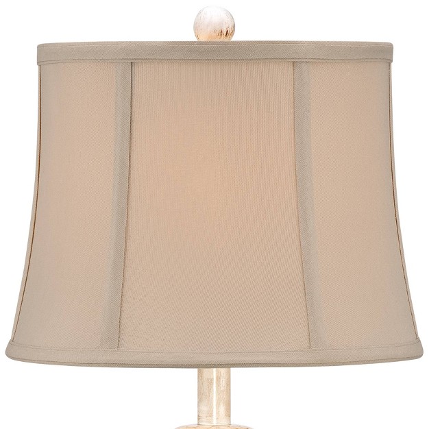 High Crackled Ivory Glaze Ceramic Beige Bell Shade For Bedroom Living Room House Home