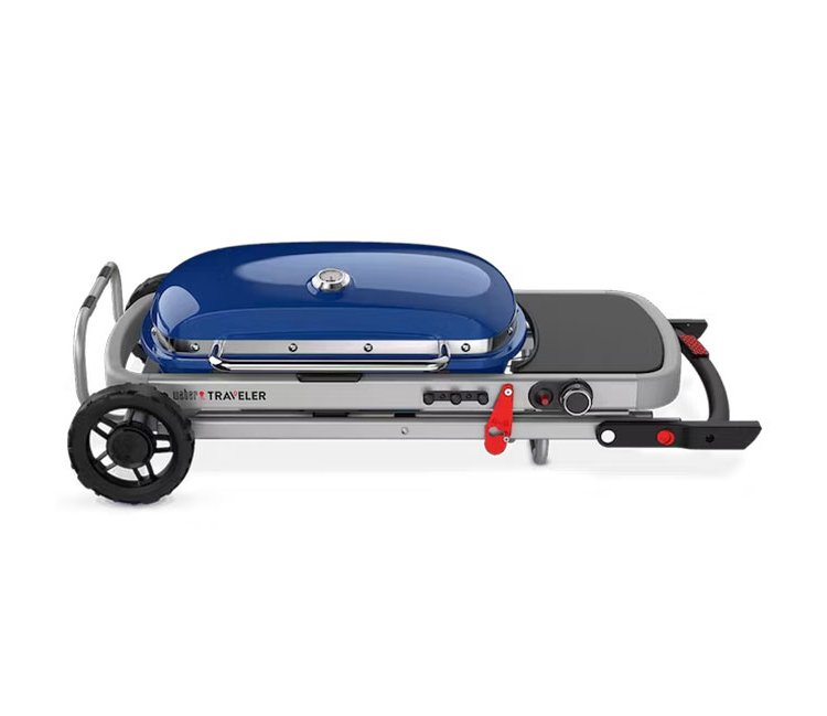 Weber Traveler Deep Ocean Blue Portable Gas Grill