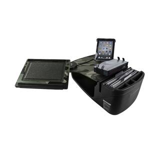 AutoExec Reach Desk Front Seat Car Desk in Green Camouflage with Printer Stand and Tablet Mount ReachDesk-01 PS Tablet GC