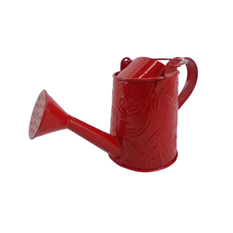 Metal Watering Can Red Powder Coating Garden Supplies For Gardening Tools Handmade In Bulk