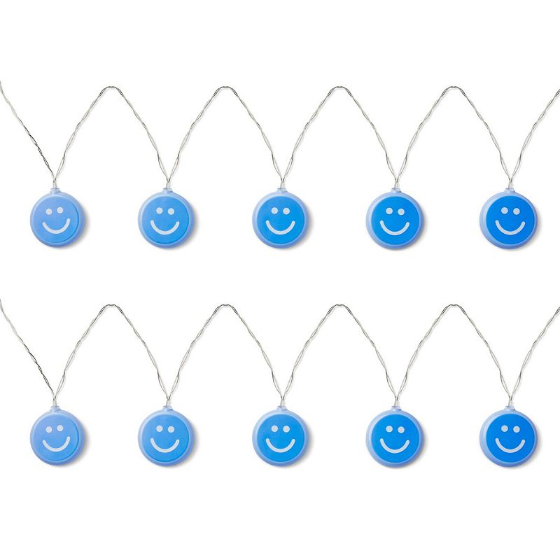 Packed Party Blue Smiley String Lights