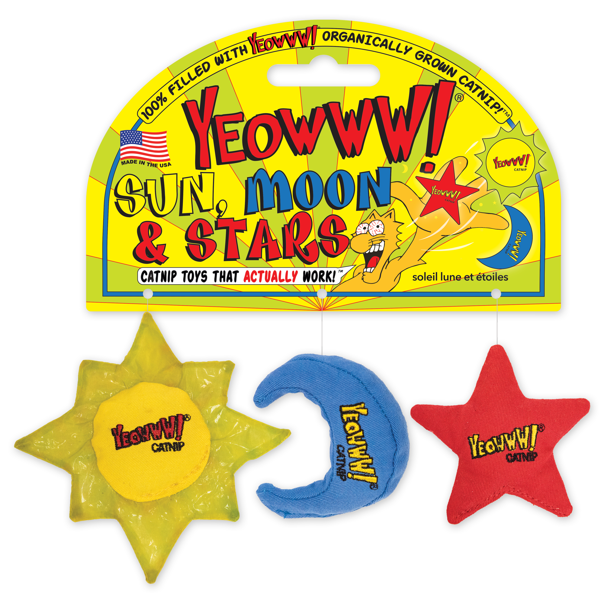 Yeowww! Sun， Moon  Stars Catnip Cat Toys