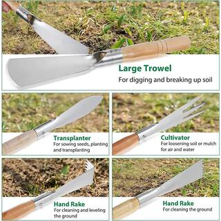 7-Piece Stainless Steel Heavy-Duty Garden Tool Set B0B66LNNHF