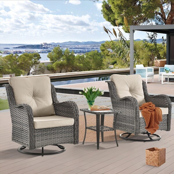 9 Piece Outdoor Patio Furniture SetOutdoor Swivel Rocker Chair Set