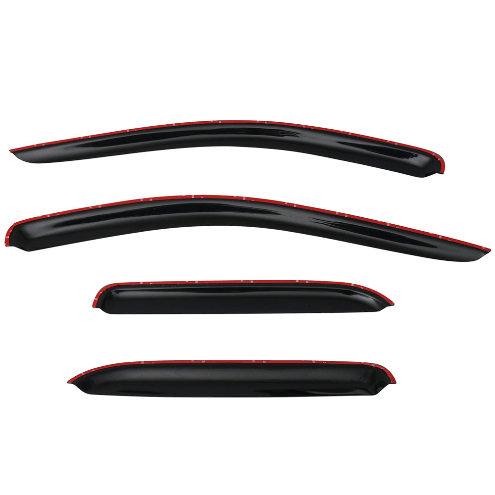 Ikon Motorsports Window Visors Deflector Fits 02-09 Dodge Ram Quad Cab Acrylic 4Pc Set Outside Mount