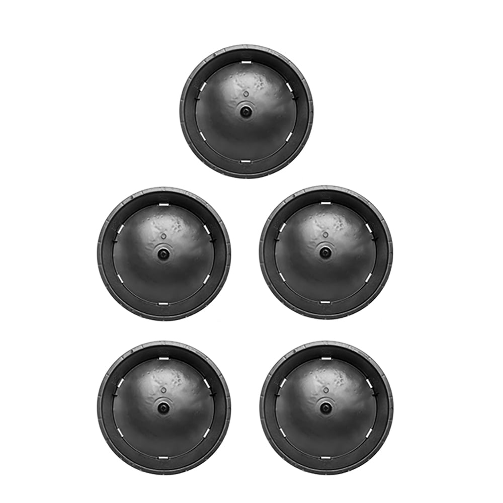 Pro Cal 18" x 18" x 15" Oval Black Plastic Plant Pot (5 Pack)