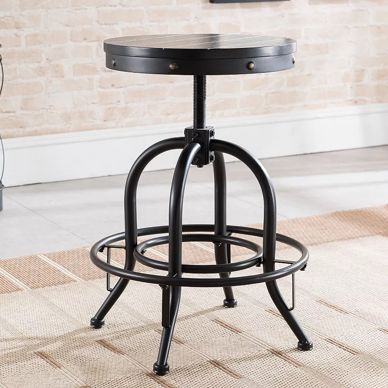 Southern Enterprises Round Adjustable-Height Stool