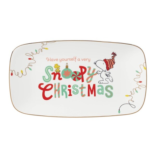 Lenox Snoopy Christmas Hors d'Oeuvres Tray