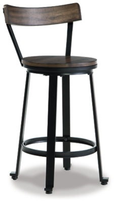 Signature Design by Ashley 24 Melenski Swivel Counter Height Barstool， Set of 2， Greige