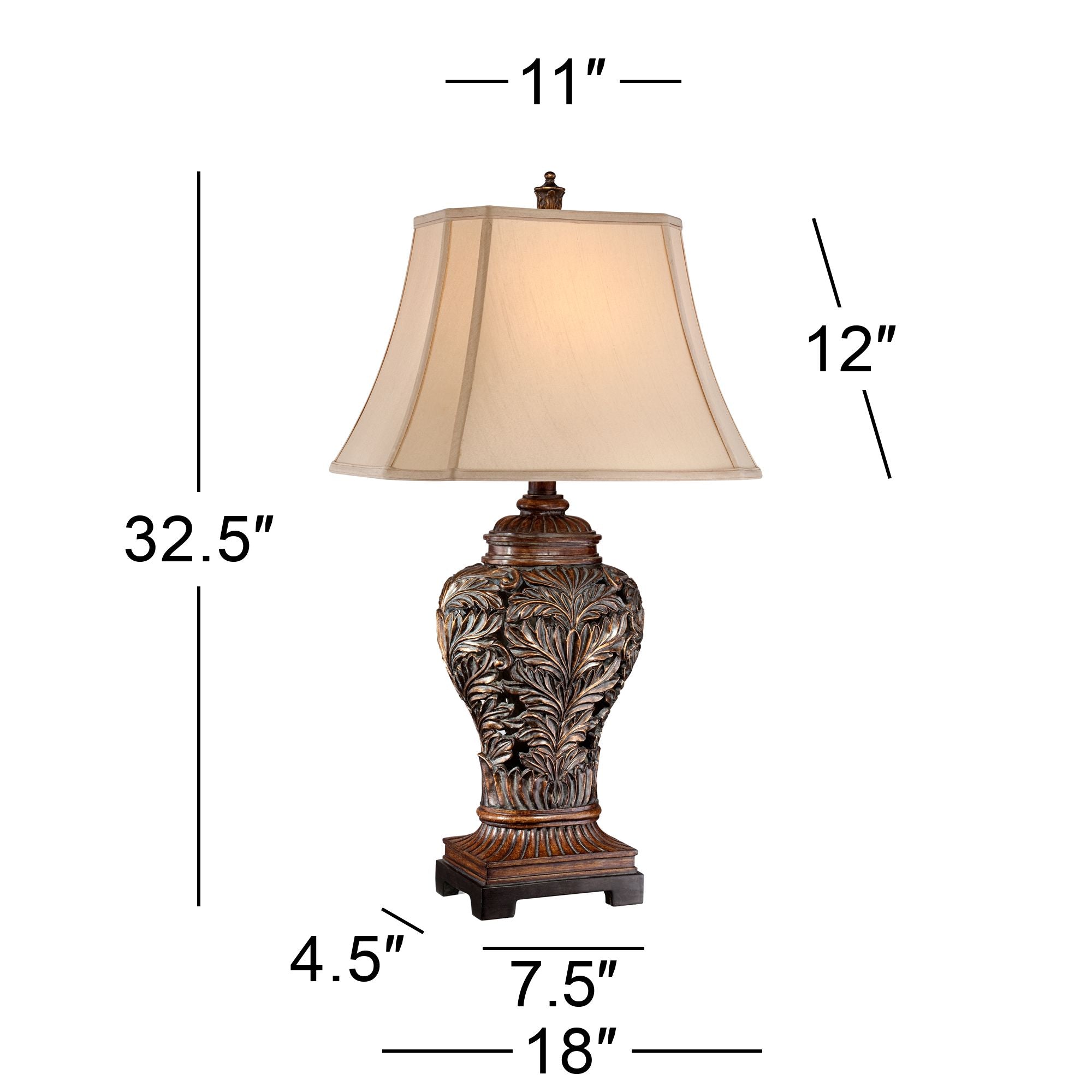 Barnes and Ivy Traditional Table Lamp 32.5