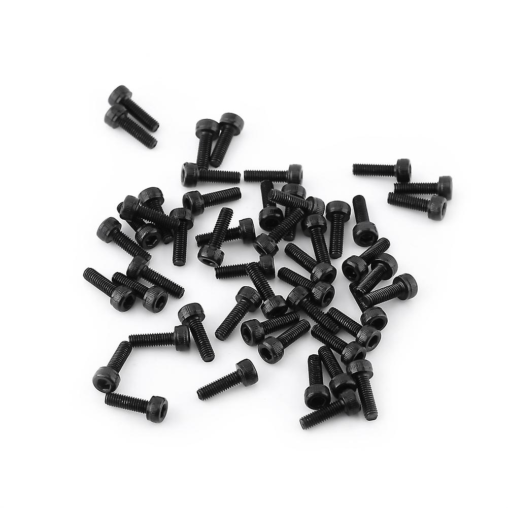 M3 Black Hex Socket Cap Head Screw Bolt Set (m3*10mm，fully Threaded，50pcs)