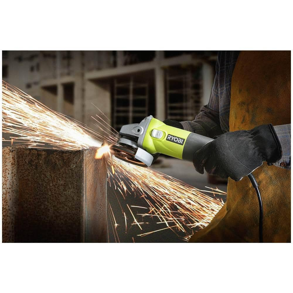 RYOBI 5.5 Amp Corded 4-1/2 in. Angle Grinder AG4031G