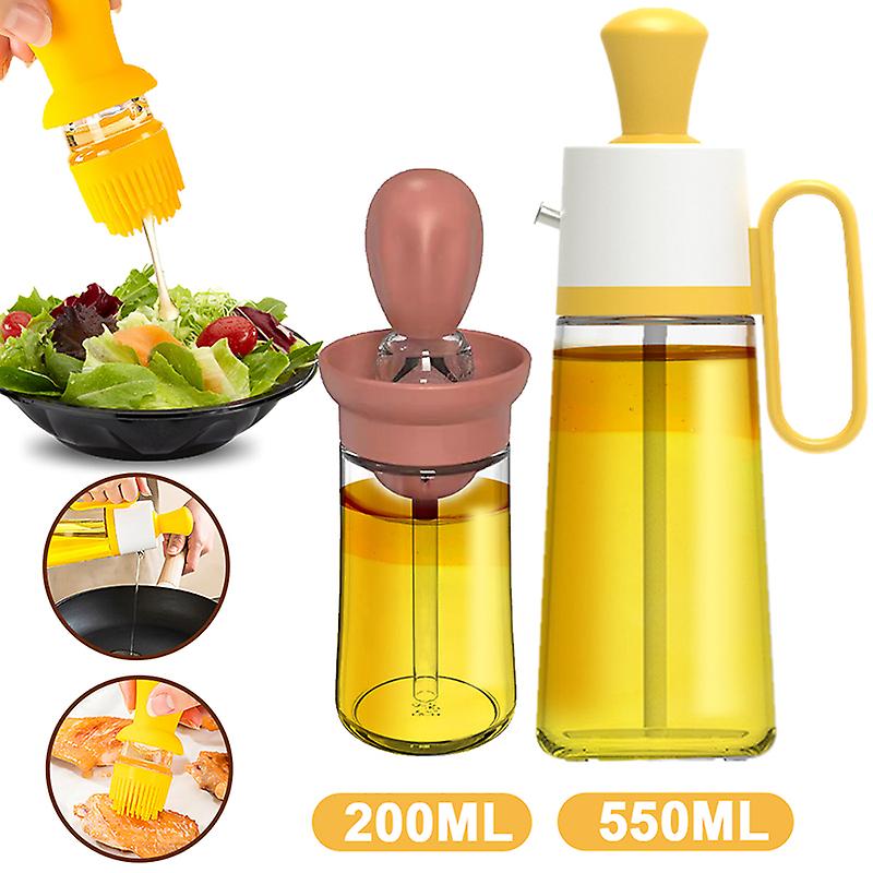 550ml Oil Dispenser Bbq Oil Spray Glass Bottle Bbq 2 In 1