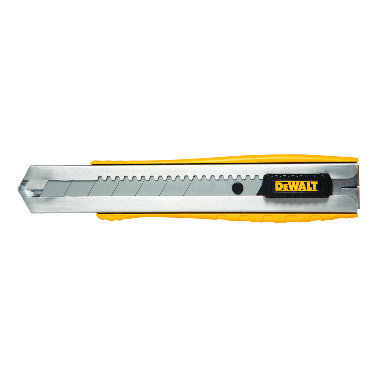 DW 9-4/5 in. Self-Retracting Snap-Off Utility Knife Black/Yellow 1 pc