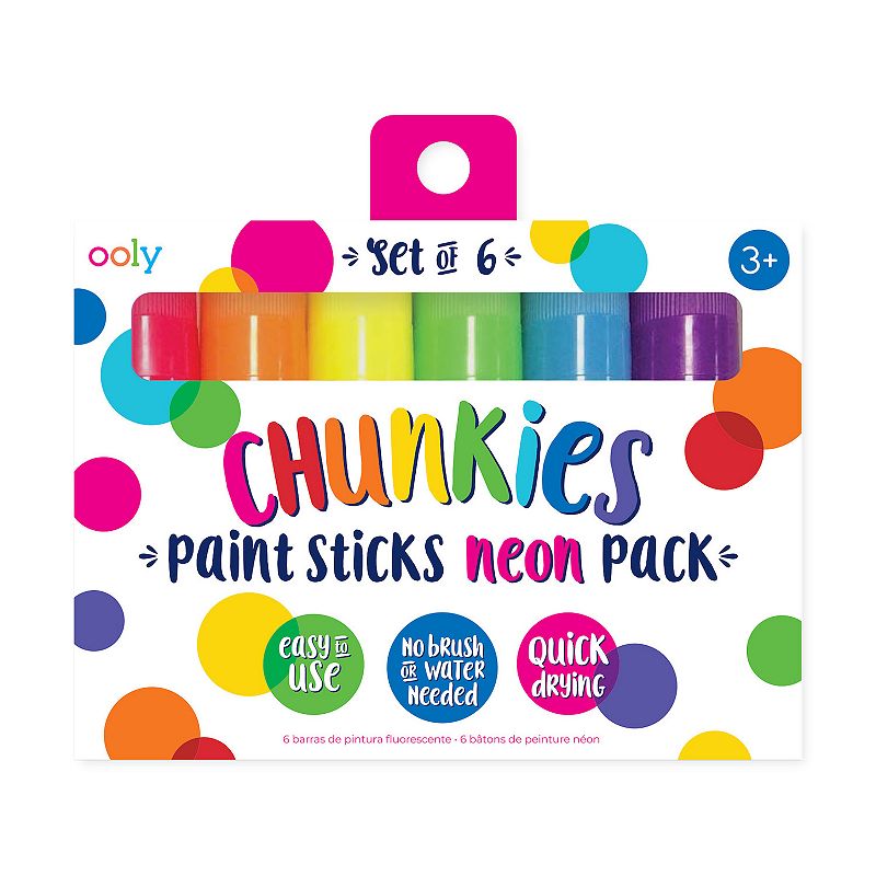 Ooly Chunkies Paint Sticks Neon - Set of 6