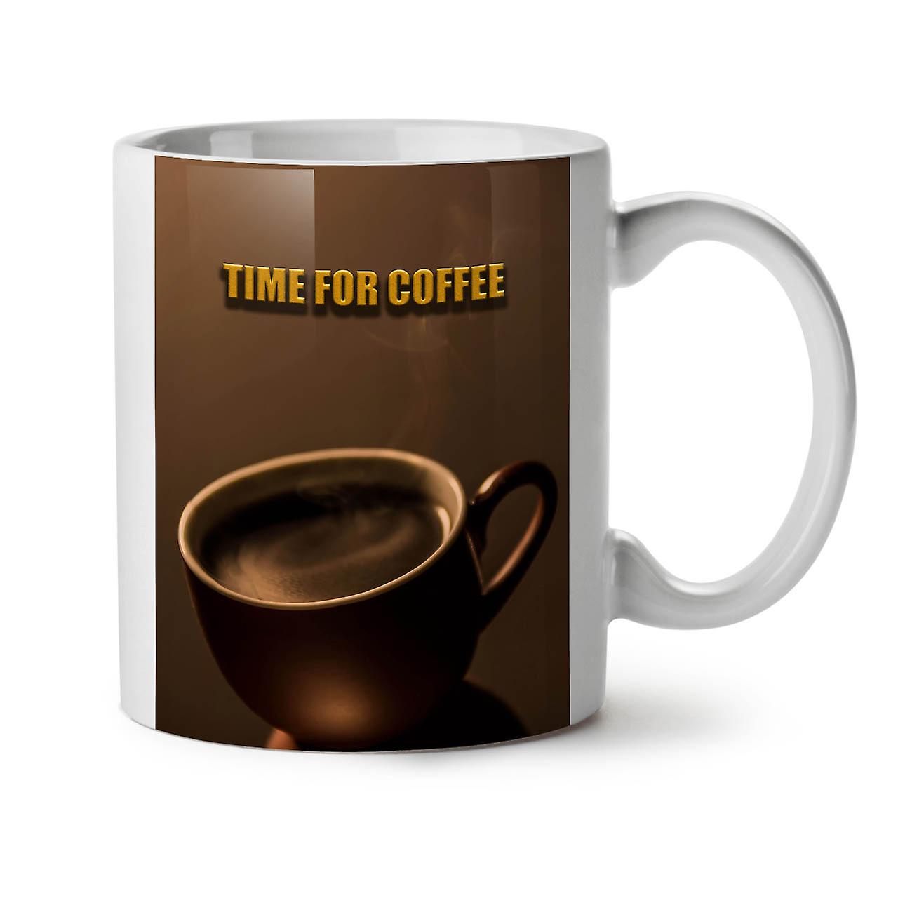 Time For Coffee Bar Food NEW White Tea Coffee Ceramic Mug 11 oz | Wellcoda