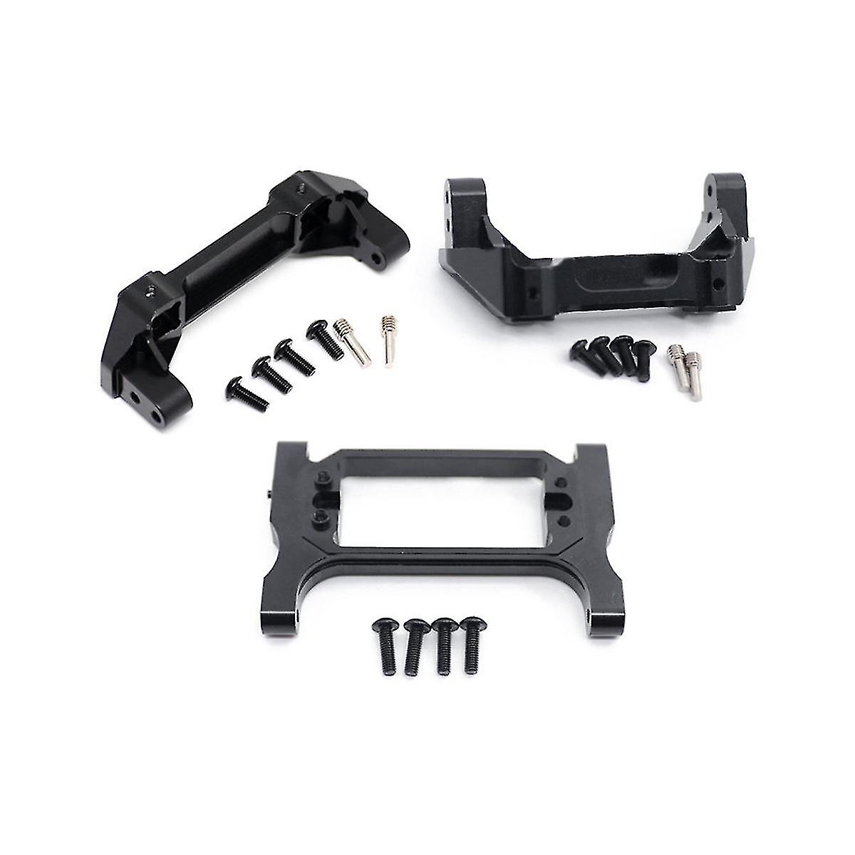 For -4 Aluminum Front And Rear Anti-collision Base Bumper Beam Trx4 Metal 3-piece Set，black