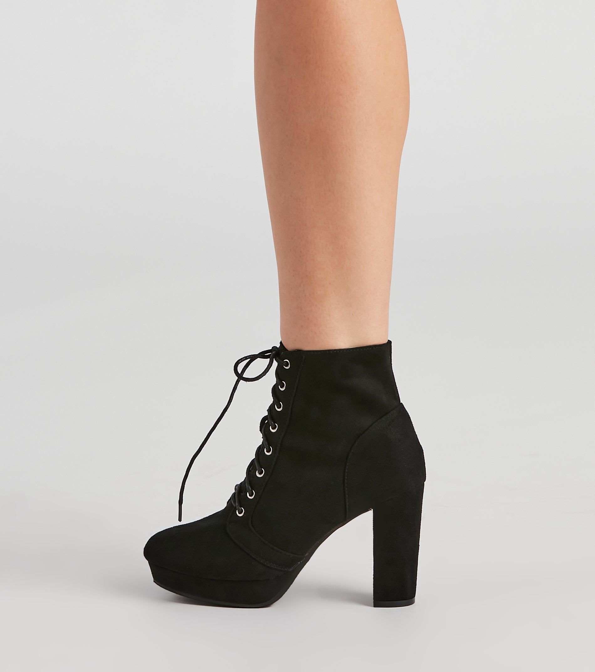 Catch My Drift Lace-Up Booties