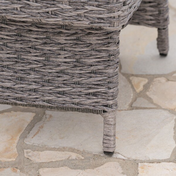 Thira Outdoor Aluminum Wicker Accent Table by Christopher Knight Home