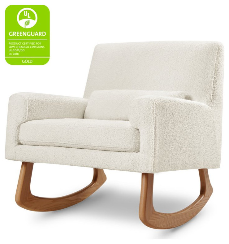 Nursery Works Sleepytime Rocker in Ivory Boucle with Light Legs   Transitional   Rocking Chairs   by Homesquare  Houzz