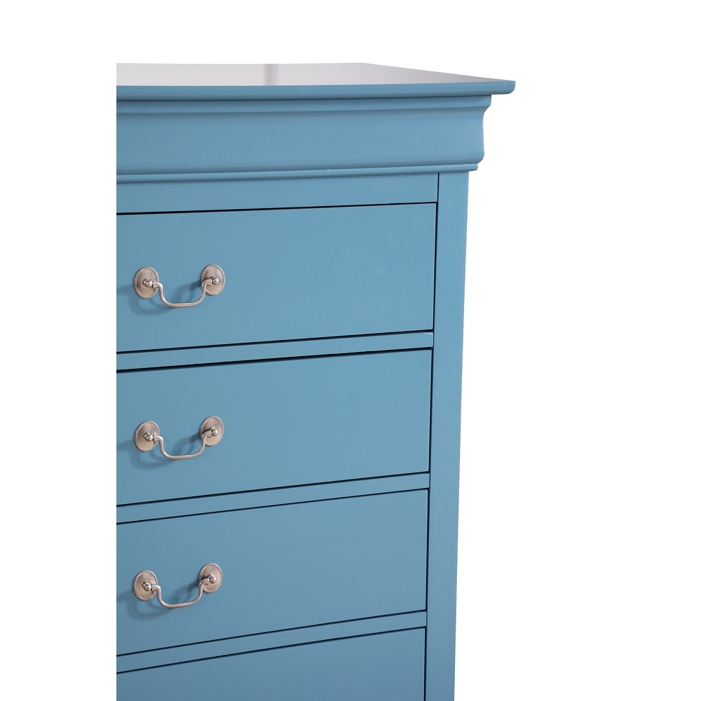 Louis Phillipe 5 Drawer Chest of Drawers (33 in L. X 18 in W. X 48 in H)