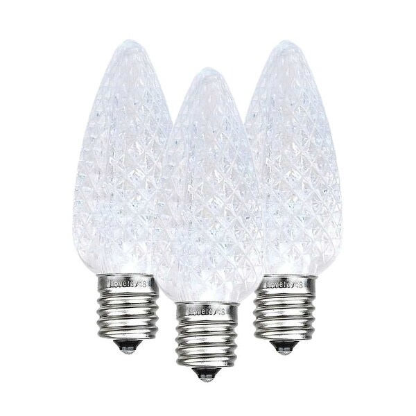 25 Pack C9 LED Outdoor Christmas Replacement Bulbs，C9/E17 Base