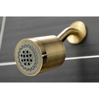 Kingston Brass Kaiser 2-Handle 2-Spray Tub and Shower Faucet in Antique Brass (Valve Included) HKBX8143DKL